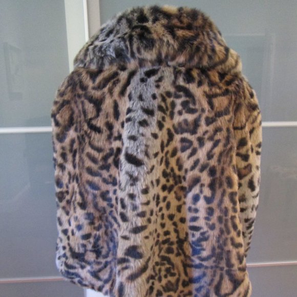 Vintage Bebe Leopard Print Faux Fur Capelet - Picture 4 of 8